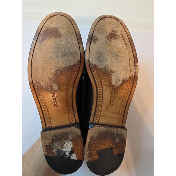 Classic COLE HAAN Hand Sewn U.S. Made Black Leather Loafers Tassels US Sz 11 D - Picture 16 of 16